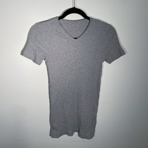 Versace Intensive | GREY HIGH V-NECK TEE - Picture 1 of 2